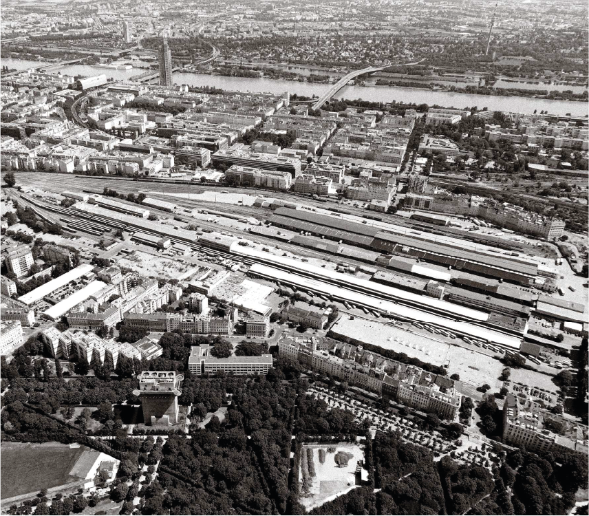 Stadt Wien, „Nordwestbahnhof Ist- Zustand“, Wien (Zugriff am 10.12.2022) wien.gv.at/spezial/vonoben/brigittenau/ ?i=3